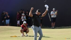 British Open winner Fox looks forward to showing off Claret Jug, finding a steak pie in New Zealand