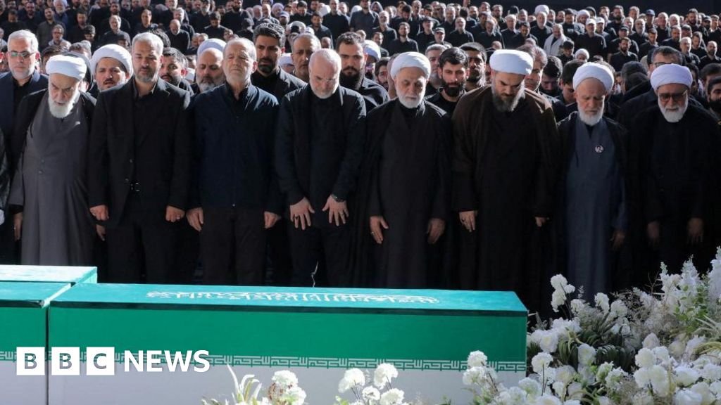 Iran’s supreme leader absent as senior officials attend ayatollah’s funeral