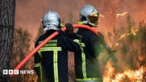 Wildfire threatens Bordeaux as more than 300,000 leave homes in France and Spain