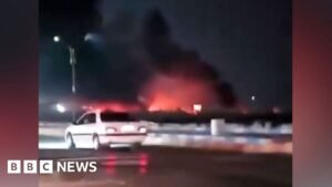 Fire blazes in Iran after US strikes
