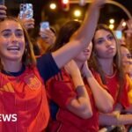 Moment fans in Madrid celebrate World Cup win against Argentina