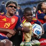 Lamine Yamal celebrates World Cup win with his little brother Kenye
