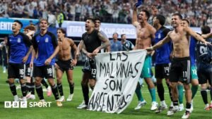 World Cup 2026: Argentina face fine for displaying Falklands banner after beating England