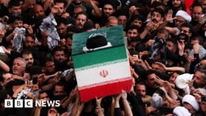 Khamenei’s coffin carried through Shia shrines as ceremonies held in Iraq
