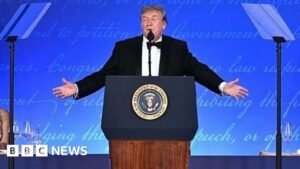 Inside the room as Trump reattempts press dinner