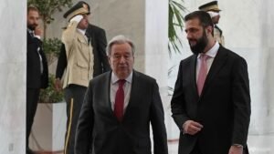Visiting UN chief urges respect for Syria’s sovereignty, international support