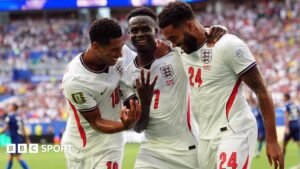 England 6-4 France: Bukayo Saka nets hat-trick in thriller as Three Lions finish third