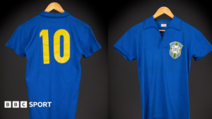 Pele’s 1958 World Cup final shirt sells for £3.6m