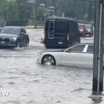New York flash floods after storms cause widespread disruption