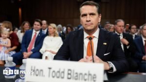 Todd Blanche says ‘mistakes were made’ over Epstein files release at Senate confirmation hearing – watch live