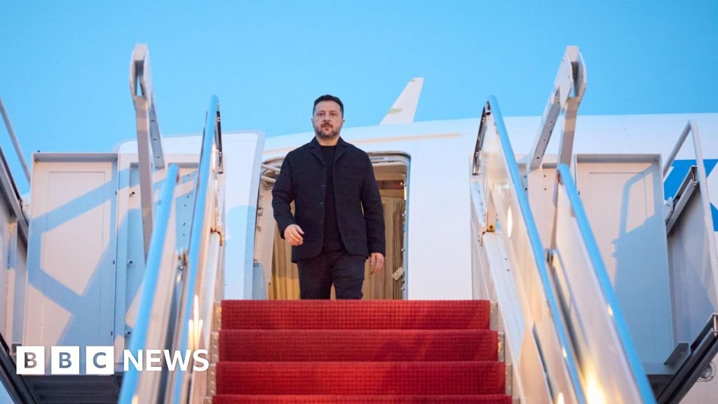 Zelensky in US to press Trump on air defences