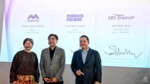 Mediacorp, Moove Media and SBS Transit sign agreement to display content at MRT stations, bus interchanges