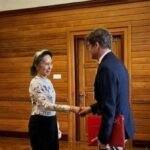 Myanmar’s Aung San Suu Kyi meets Red Cross official, government says