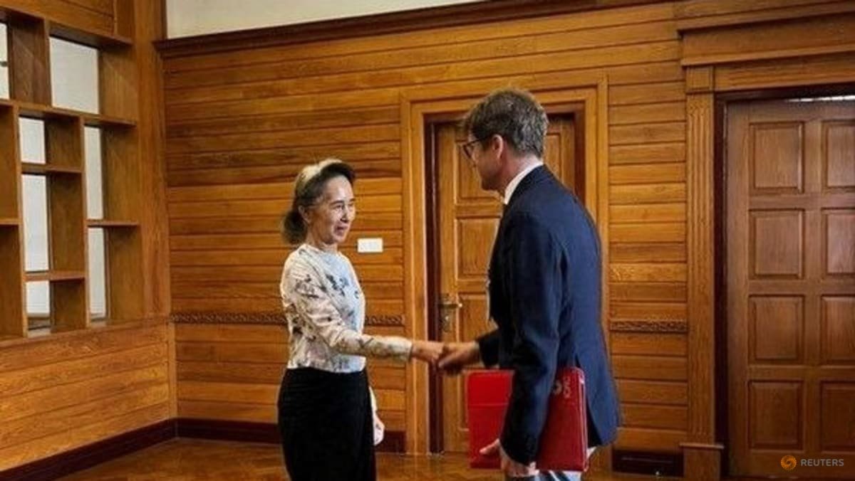 Myanmar’s Aung San Suu Kyi meets Red Cross official, government says