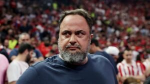 Forest owner Marinakis sues Crystal Palace after provocative fan banner