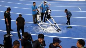 At China’s ‘robot Olympics’, humanoids spar, sprint and perform taichi