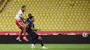 Brunner double sends Monaco top of Ligue 1 after 2-0 win over Marseille