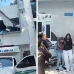 Buildings collapse after magnitude 7.4 earthquake in Colombia