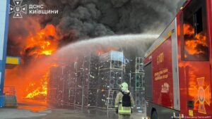 Russian strike on ammunition depot near Kyiv kills dozens