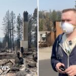 Watch: BBC reports from Spokane neighbourhood devastated by fires