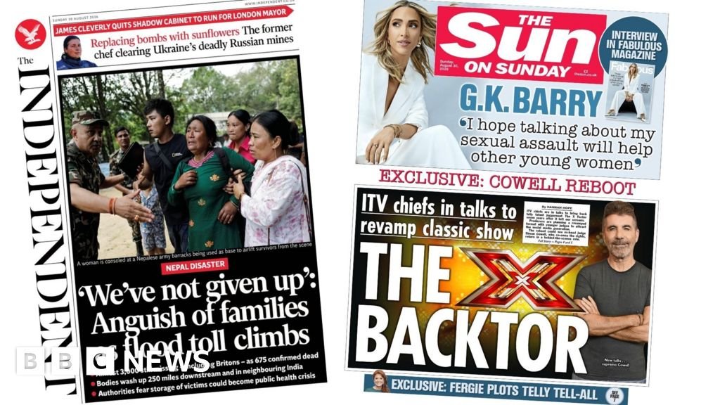 Newspaper headlines: ‘We’ve not given up’ and ‘The X Backtop’