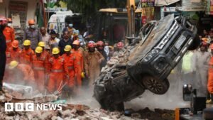 Dozens feared trapped in collapsed building in Delhi