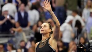 Sabalenka pushes back on party talk after dominant second-round win