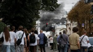 Russia hits Ukraine’s security service headquarters in Kyiv, Zelenskyy says