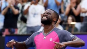 Tiafoe shines on ‘people’s court’ to beat familiar foe Medvedev