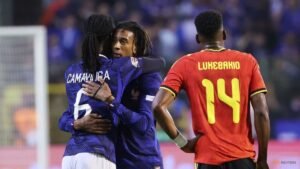 France snatch late winner in Belgium, Italy thrash Turkey 4-1 away