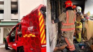 One dead, three taken to hospital after fire at Lorong Lew Lian flat