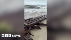 Watch: Shipwreck found on Nantucket island during nor’easter storm