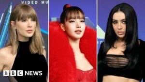 Taylor Swift, Charli XCX among stars to light up VMAs red carpet