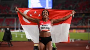 Singapore’s Shanti Pereira clinches Asian Games 100m silver