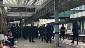 Masked anti-migrant protesters block UK’s Dover terminal