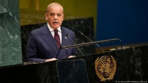 Pakistan’s Sharif rails against India, praises Trump at UNGA