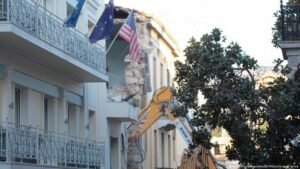 Deadly blast rips through Athens building with body of American woman reportedly found in rubble