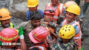 Two people rescued from Nepal hydropower tunnel more than a week after flash flood