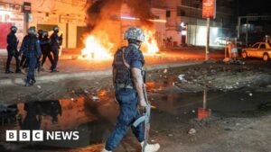 Gambia’s President Adama Barrow urges calm after violent blackout protests