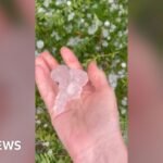 Watch: ‘So scary’: massive hail and torrential rain causes chaos in Toronto