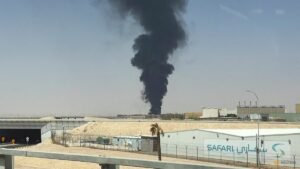 Flames, smoke seen near Riyadh airport after Saudi warning of aerial attack threat