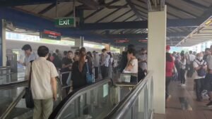 Commuters evacuated after smoke seen coming from train at Bukit Gombak station