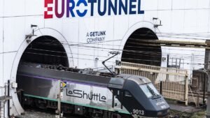Bus collides with train near Channel Tunnel entrance in France, 19 hurt