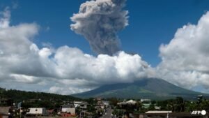 Philippines raises volcano alert level as blast sends ash skyward