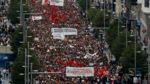 Tens of thousands protest across Spain over housing crisis