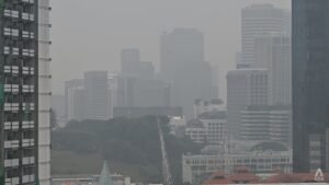Air quality across Singapore remains in unhealthy range