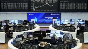 Global shares gain, bonds supported as oil drops ahead of US jobs data