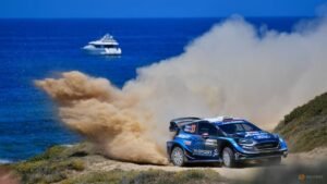 Rallying-Evans trails title rivals after first loop of stages in Sardinia