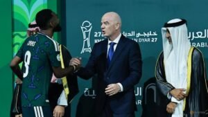 African football leaders rally behind Infantino for FIFA reelection