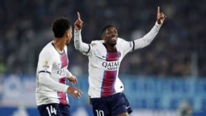 Dembele atones for penalty miss in PSG win at Strasbourg